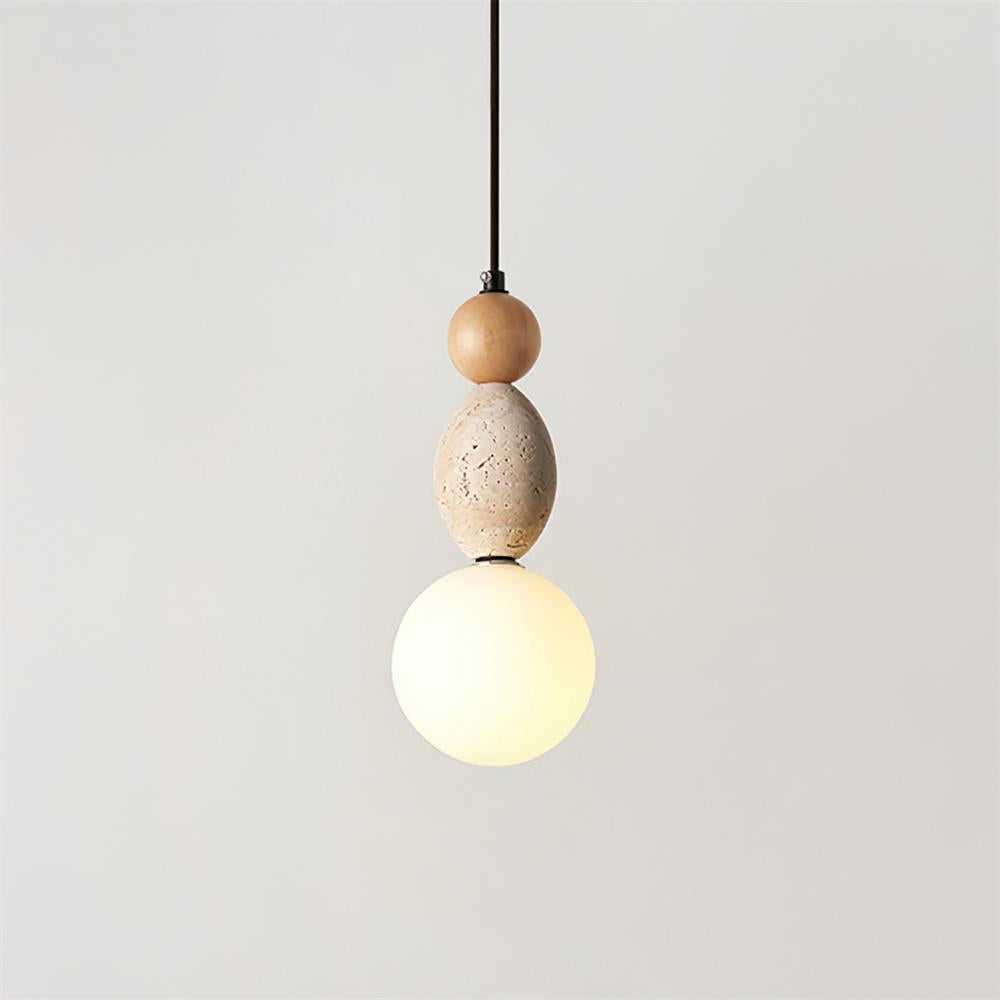 Ainsgrove Travertine Pendant Light-Moonnatur
