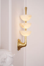 Fendelenelle Alabaster Wall Light-Moonnatur