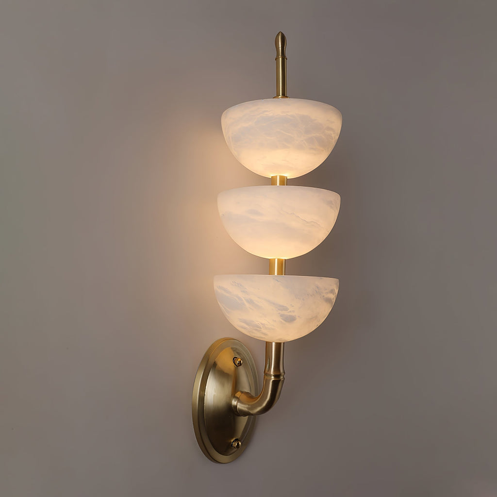 Fendelenelle Alabaster Wall Light-Moonnatur