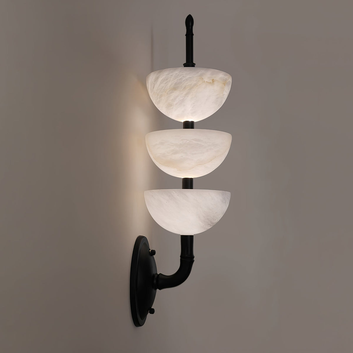 Fendelenelle Alabaster Wall Light-Moonnatur