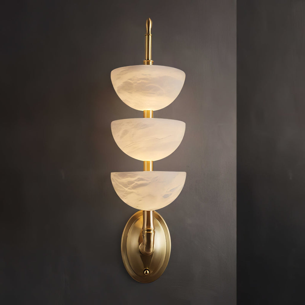 Fendelenelle Alabaster Wall Light-Moonnatur