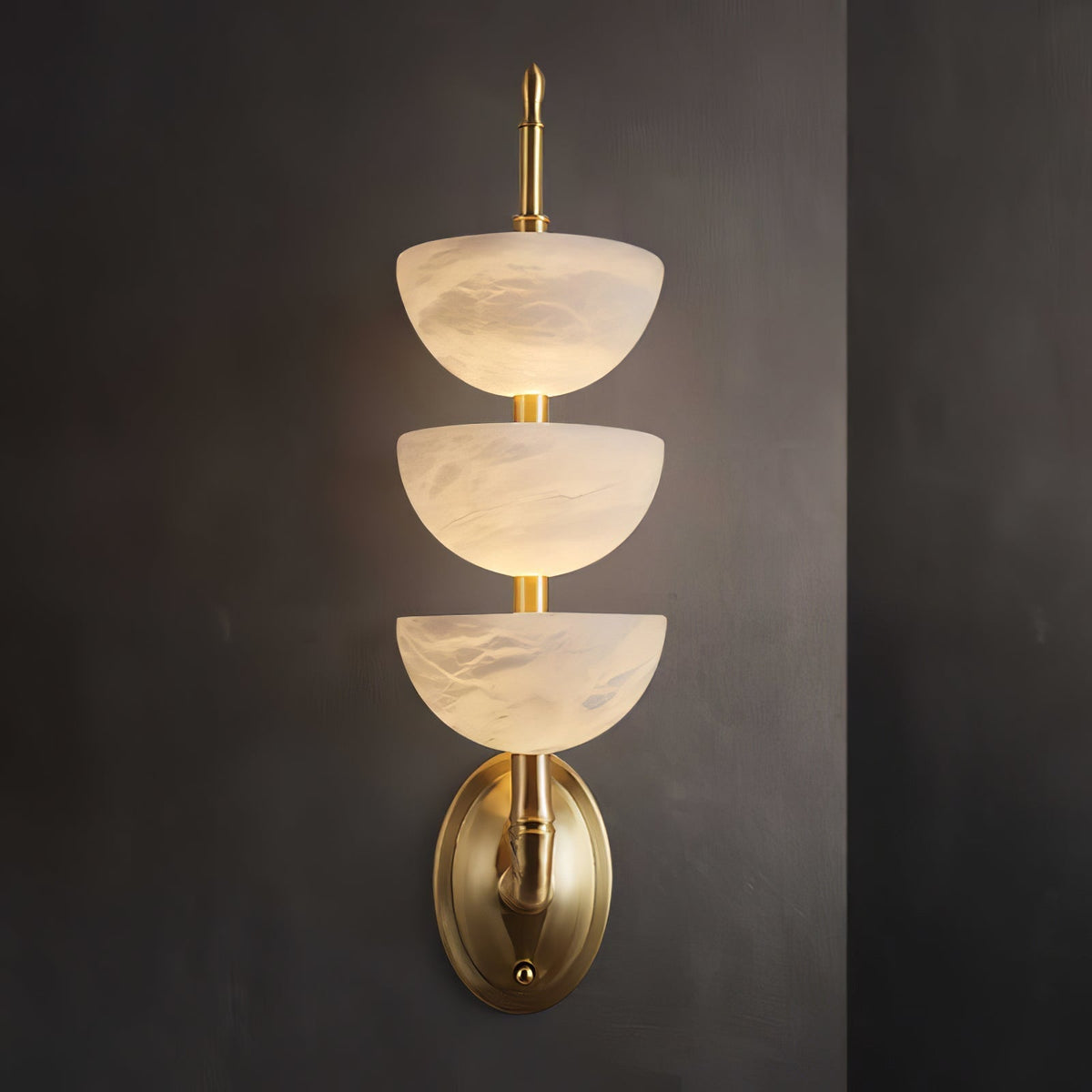 Fendelenelle Alabaster Wall Light-Moonnatur