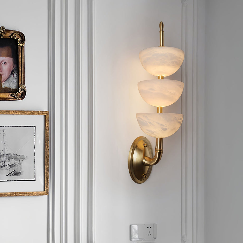 Fendelenelle Alabaster Wall Light-Moonnatur