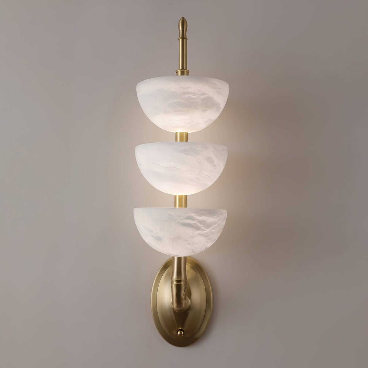 Fendelenelle Alabaster Wall Light-Moonnatur