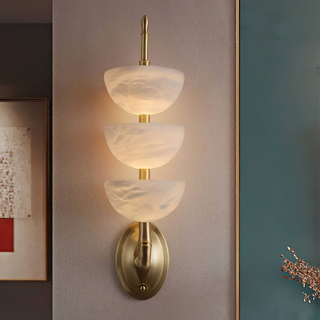 Fendelenelle Alabaster Wall Light-Moonnatur