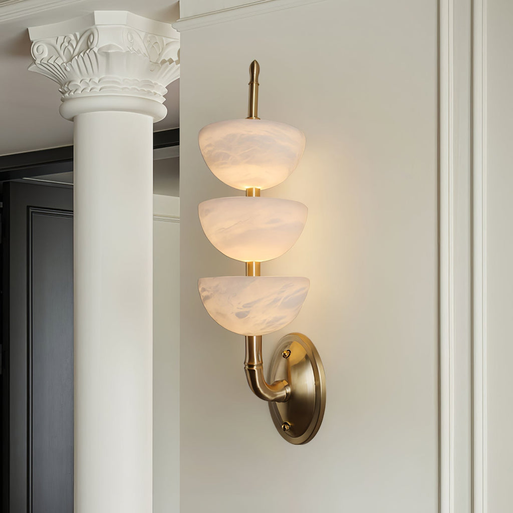 Fendelenelle Alabaster Wall Light-Moonnatur