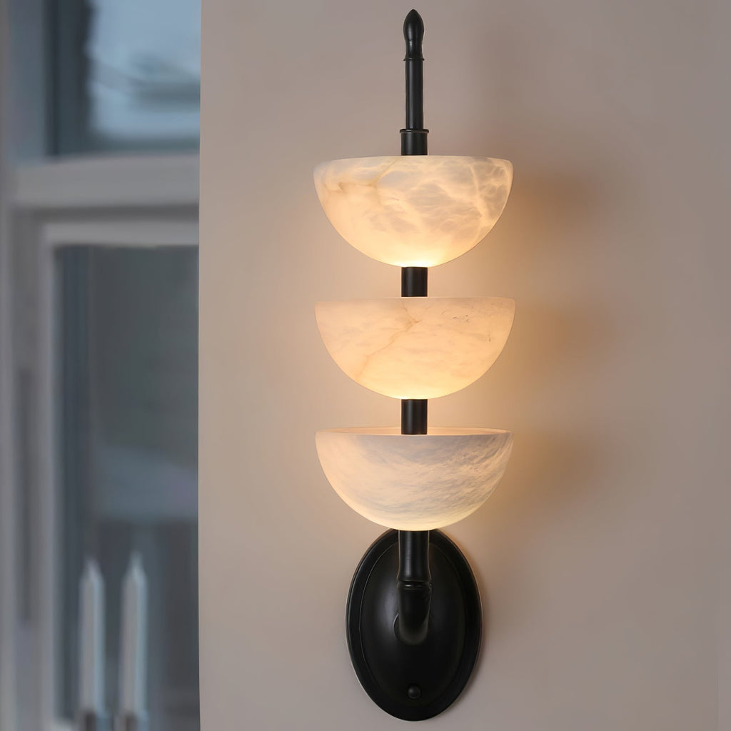 Fendelenelle Alabaster Wall Light-Moonnatur