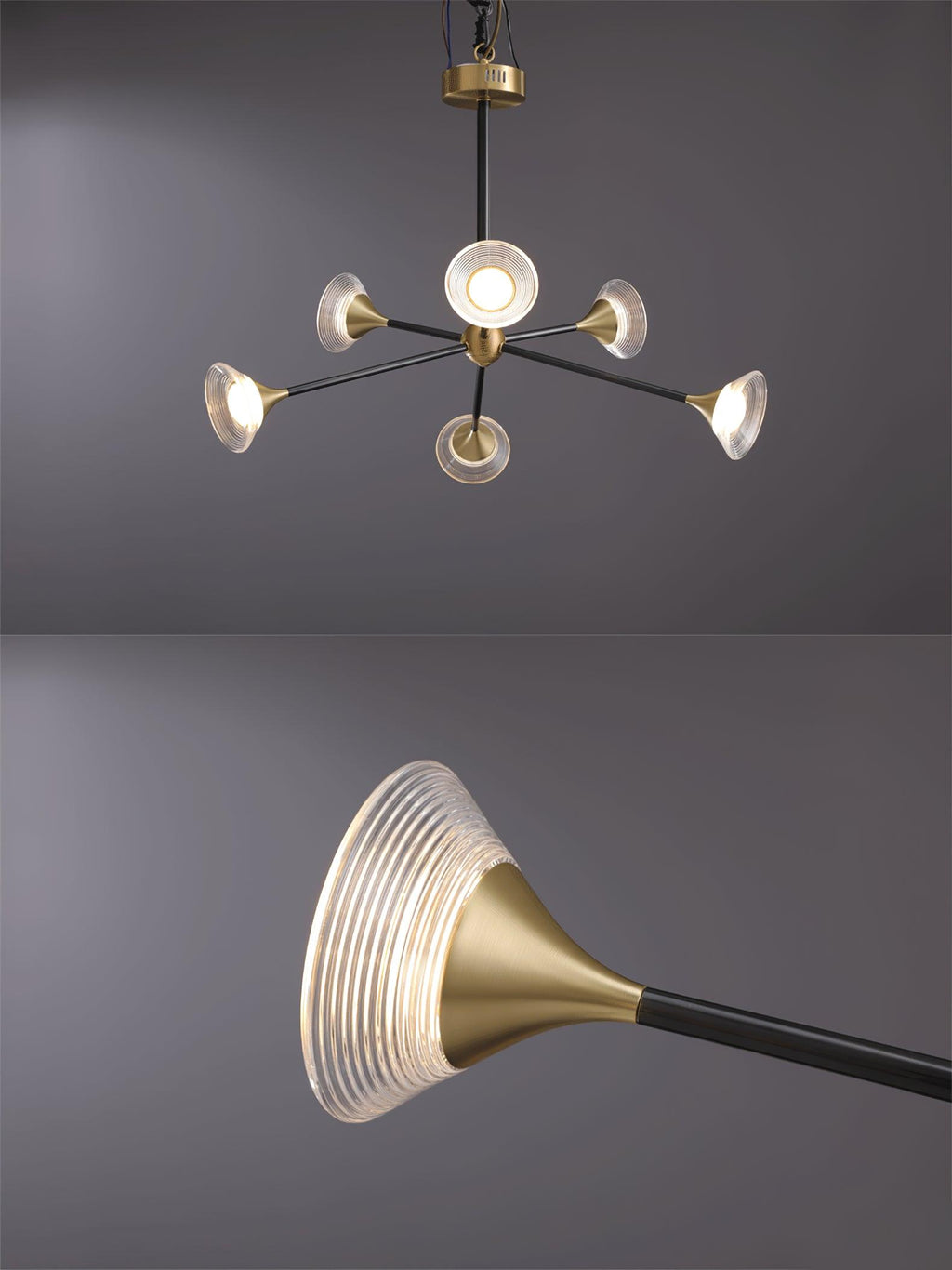 Kesterford Acrylic Chandelier-Moonnatur