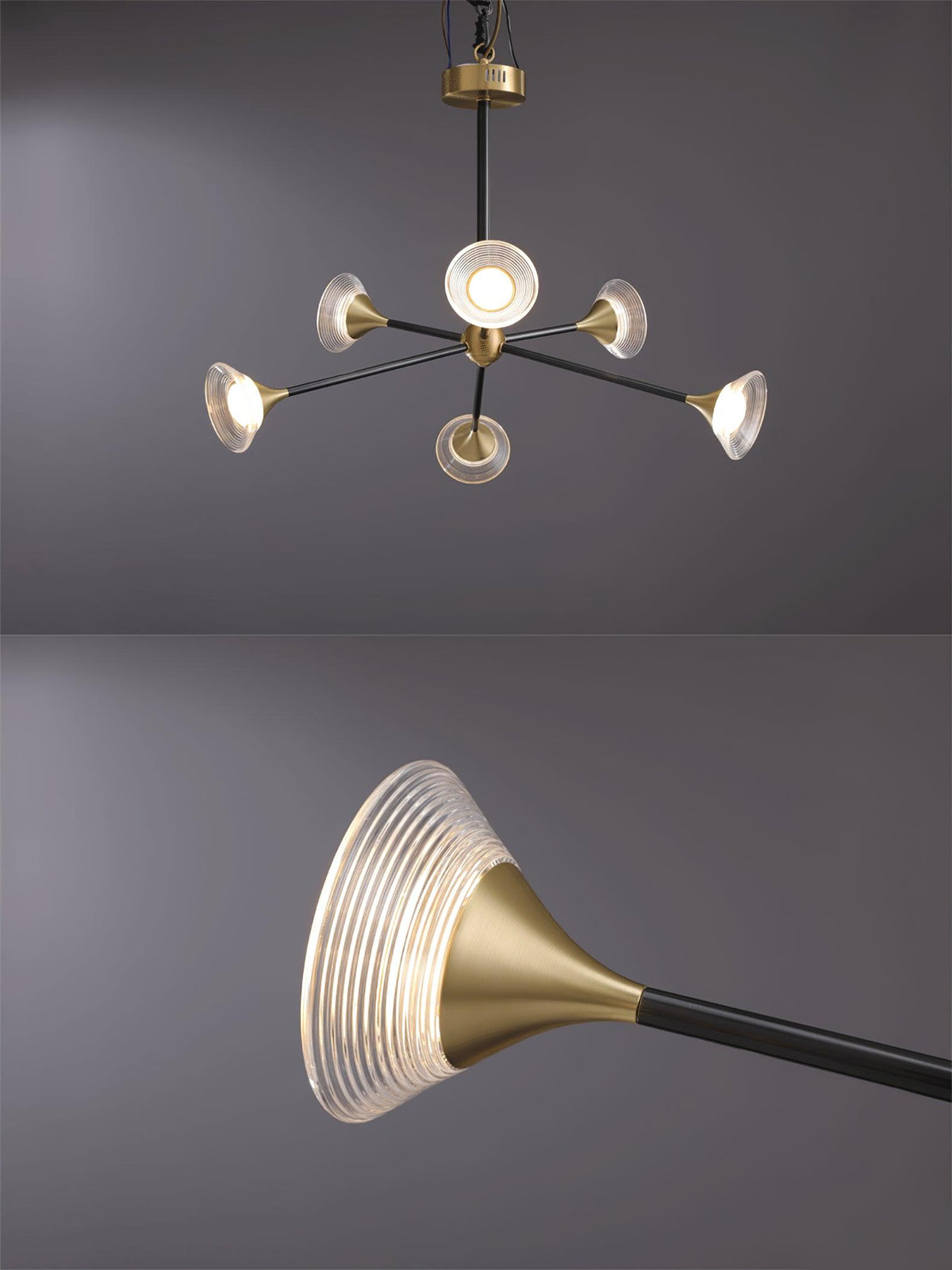Kesterford Acrylic Chandelier-Moonnatur