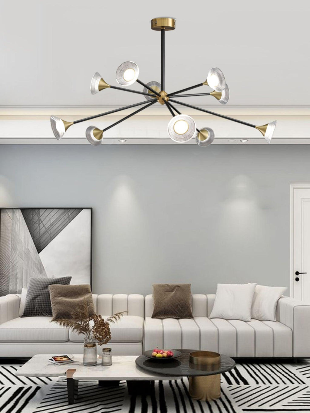 Kesterford Acrylic Chandelier-Moonnatur