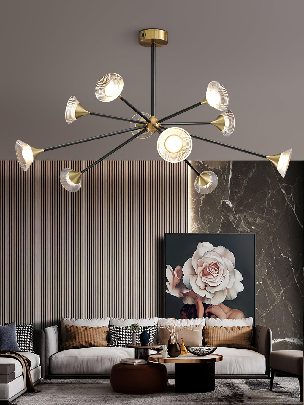 Kesterford Acrylic Chandelier-Moonnatur
