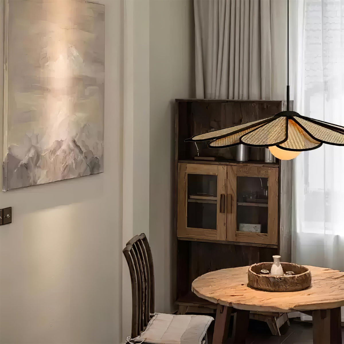 Lindelelle Rattan Pendant Light-Moonnatur