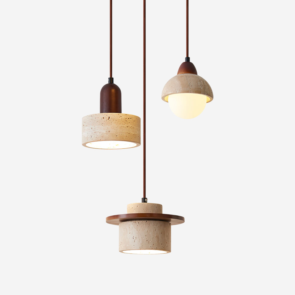 Woldenwren Travertine Pendant Light-Moonnatur