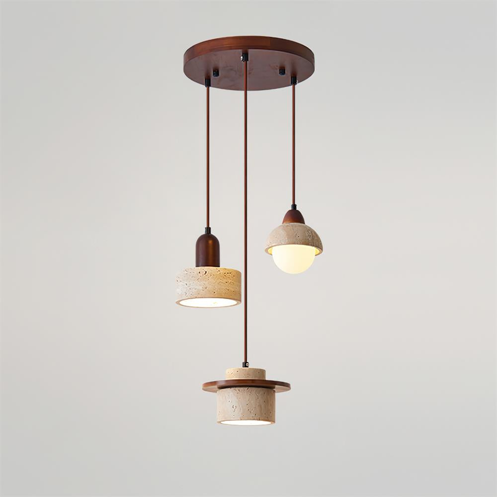 Woldenwren Travertine Pendant Light-Moonnatur