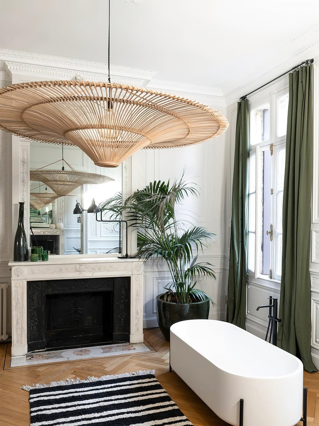 Fennara Rattan Chandelier-Moonnatur