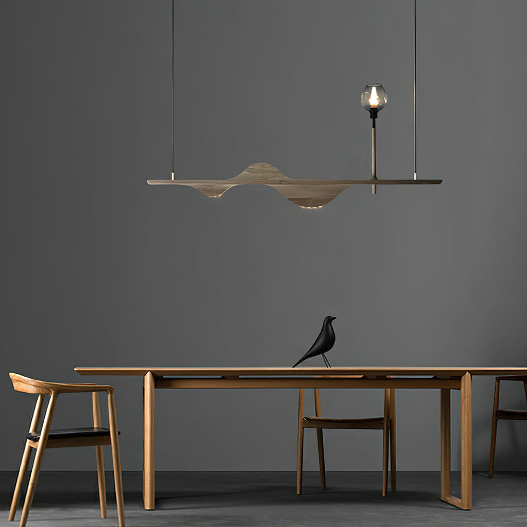 Maelune Wood Pendant Light-Moonnatur