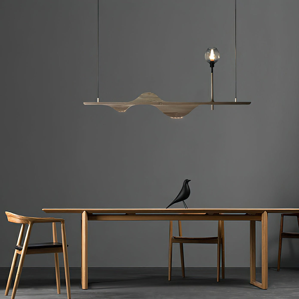 Maelune Wood Pendant Light-Moonnatur
