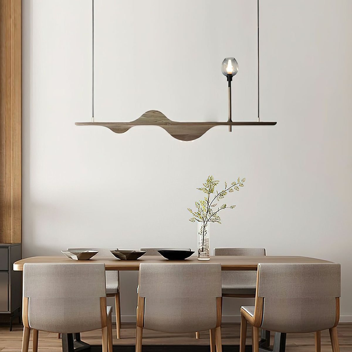 Maelune Wood Pendant Light-Moonnatur