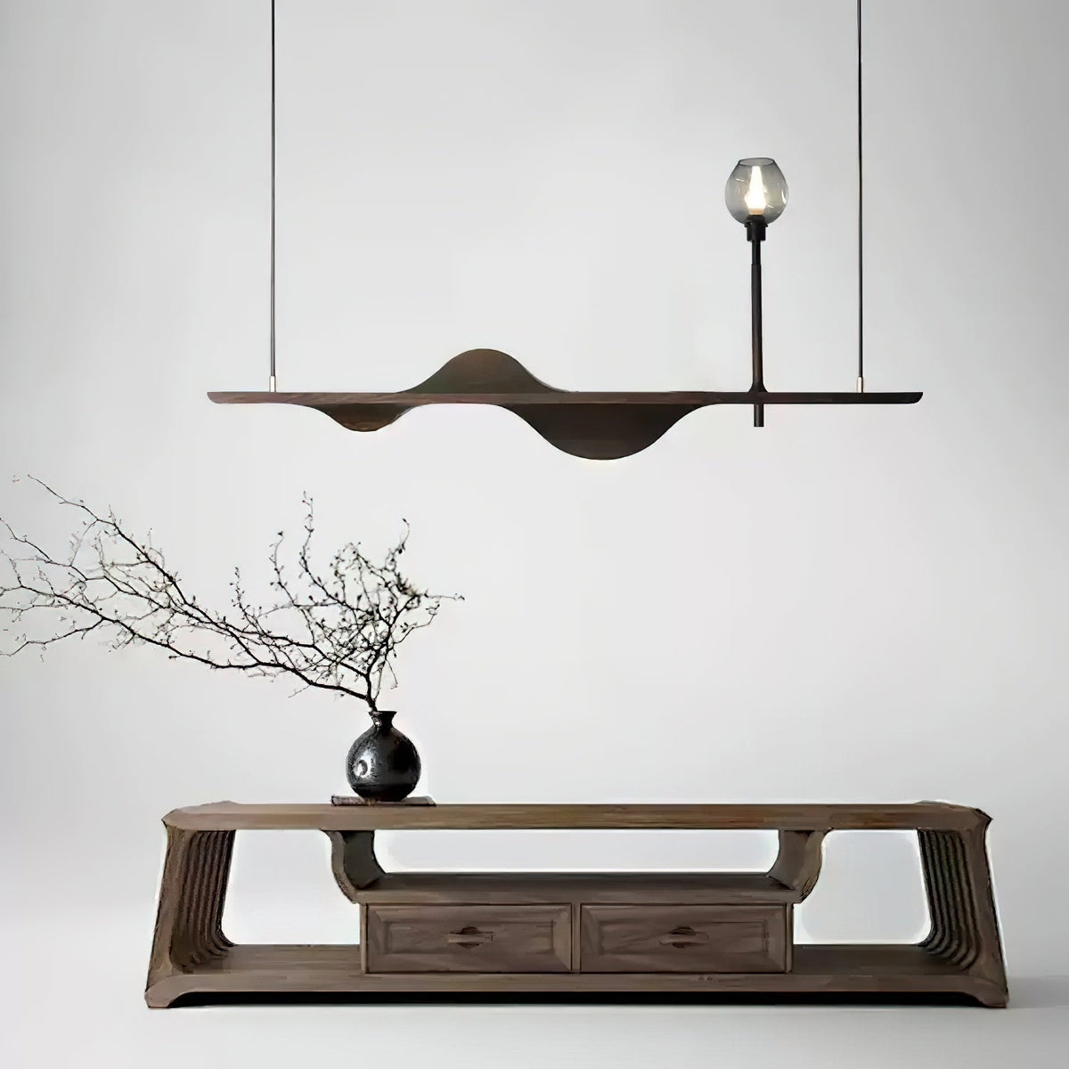 Maelune Wood Pendant Light-Moonnatur