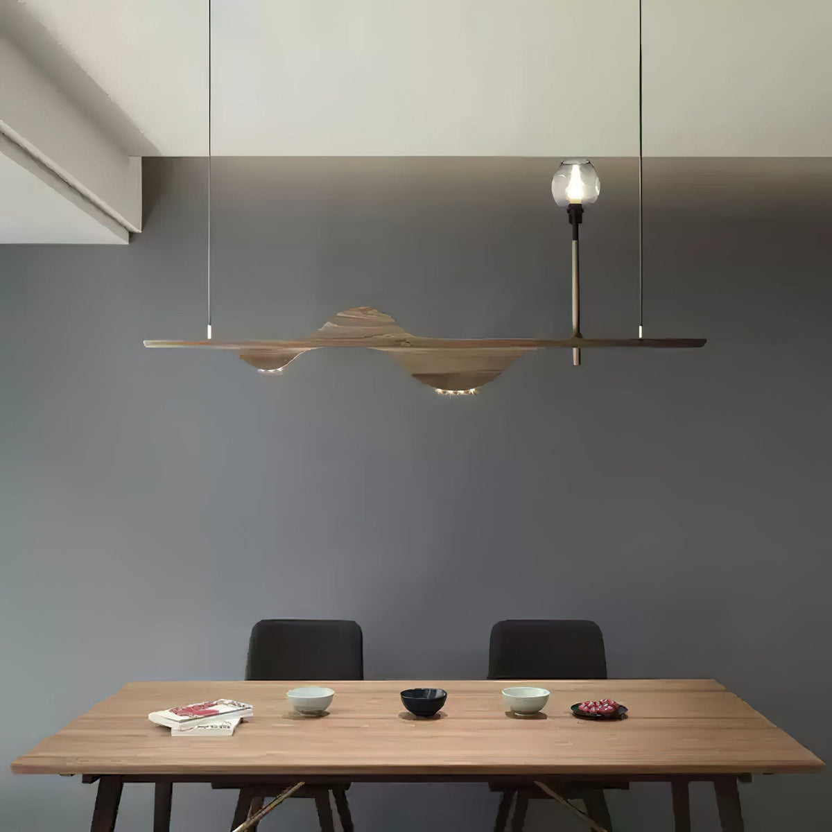 Maelune Wood Pendant Light-Moonnatur