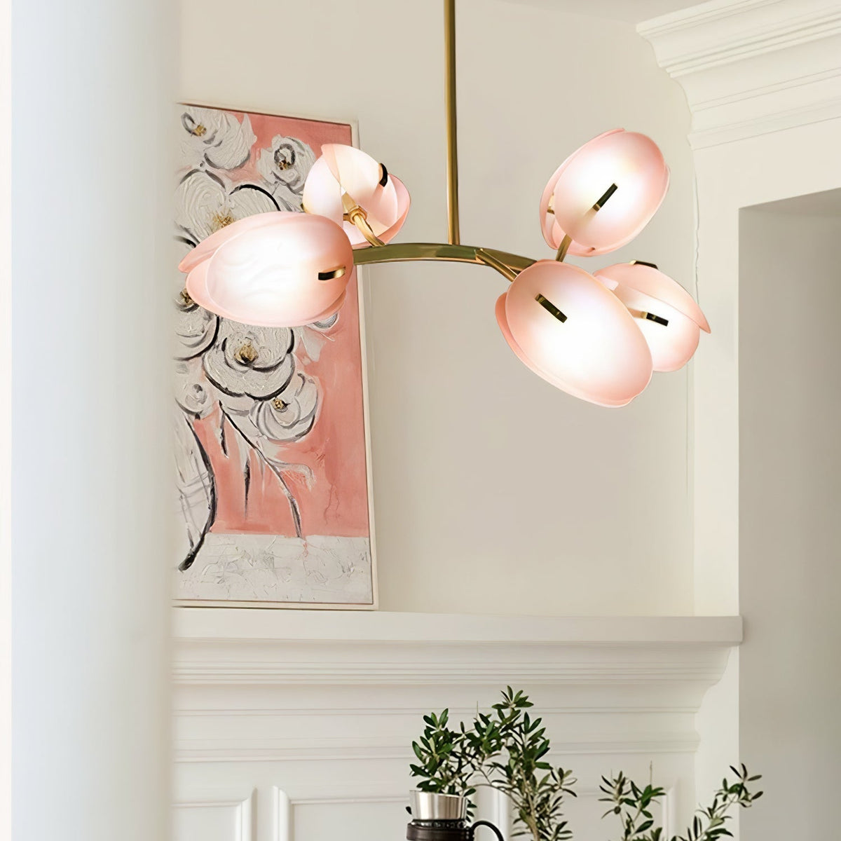 Wrenwyn Glass Chandelier-Moonnatur
