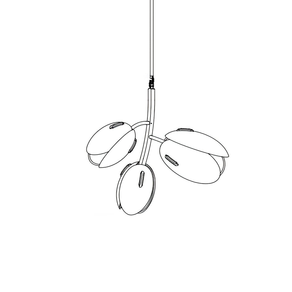 Wrenwyn Glass Chandelier-Moonnatur