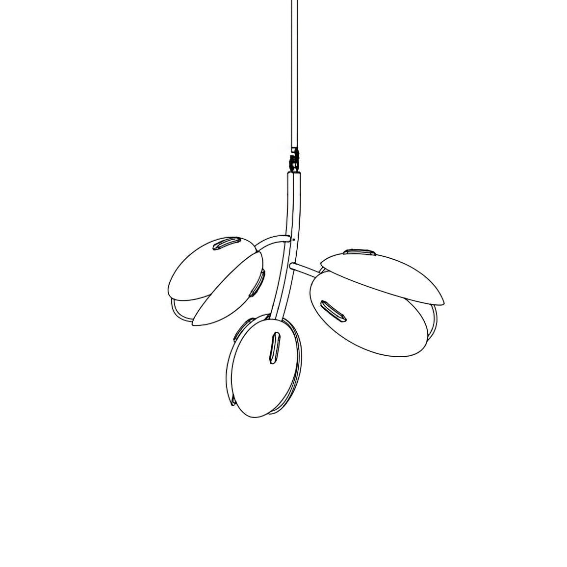 Wrenwyn Glass Chandelier-Moonnatur