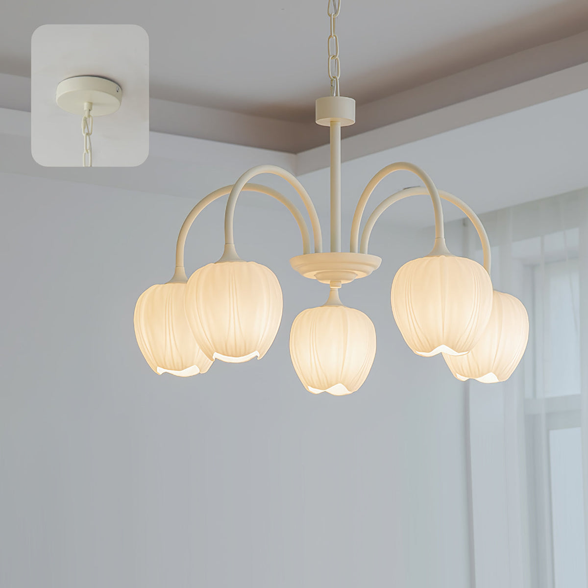 Barrowina Glass Chandelier-Moonnatur