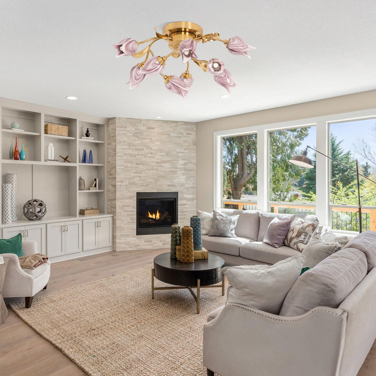 Drenena Glass Ceiling Light-Moonnatur