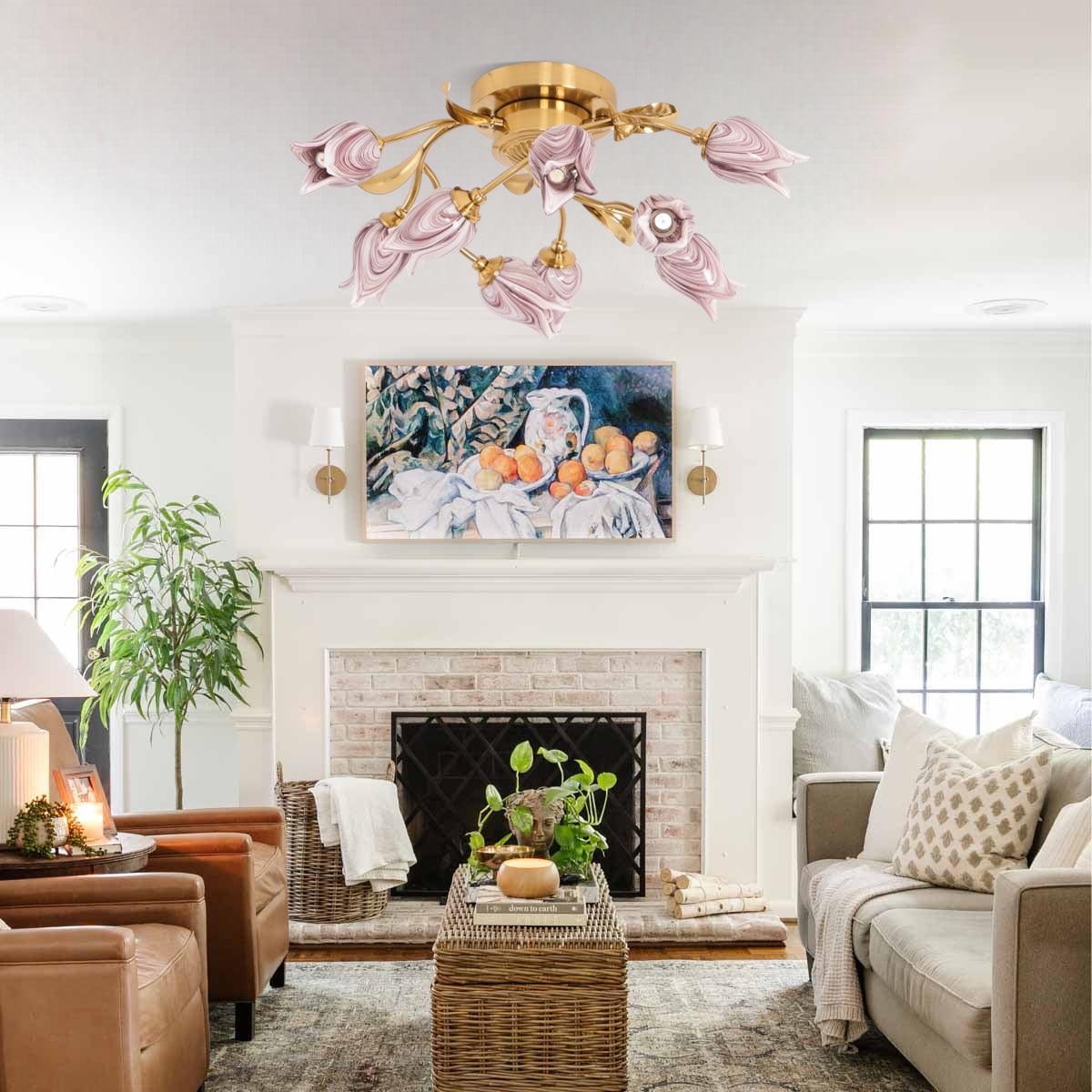 Drenena Glass Ceiling Light-Moonnatur