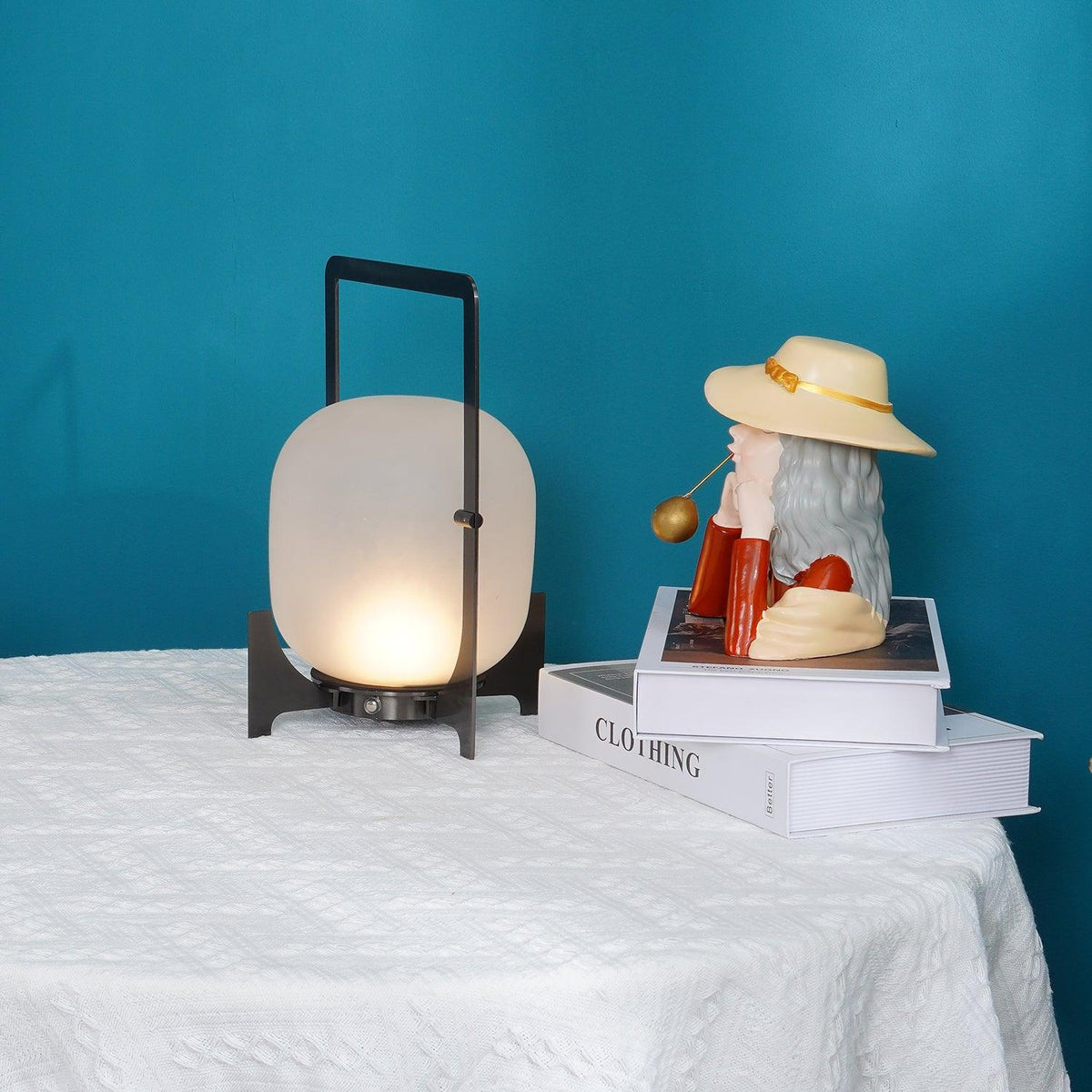 Harlora Plastic Table Lamp-Moonnatur