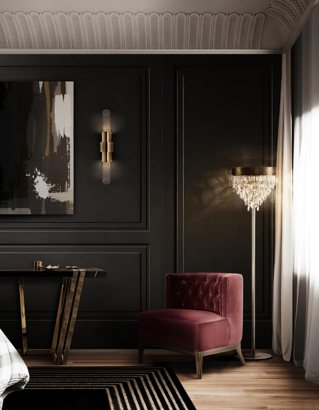 Fernara Crystal Wall Light-Moonnatur
