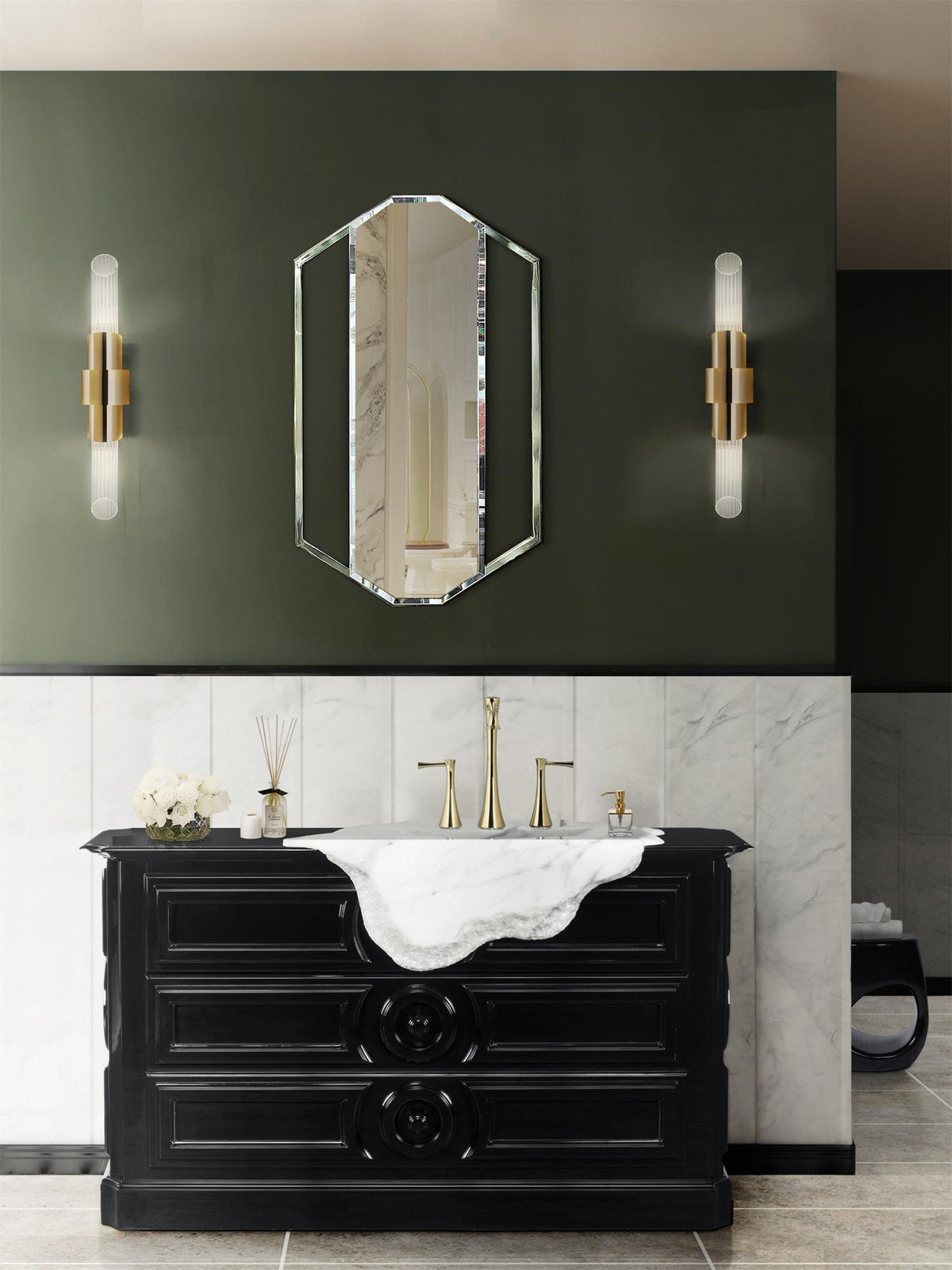Fernara Crystal Wall Light-Moonnatur