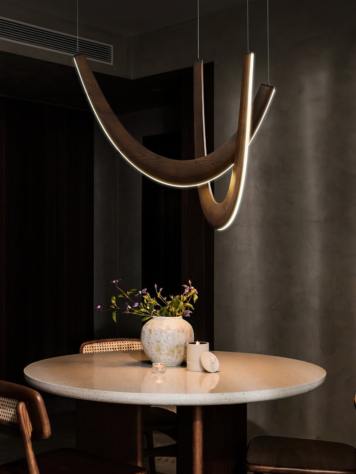 Fennora Wood Pendant Light-Moonnatur
