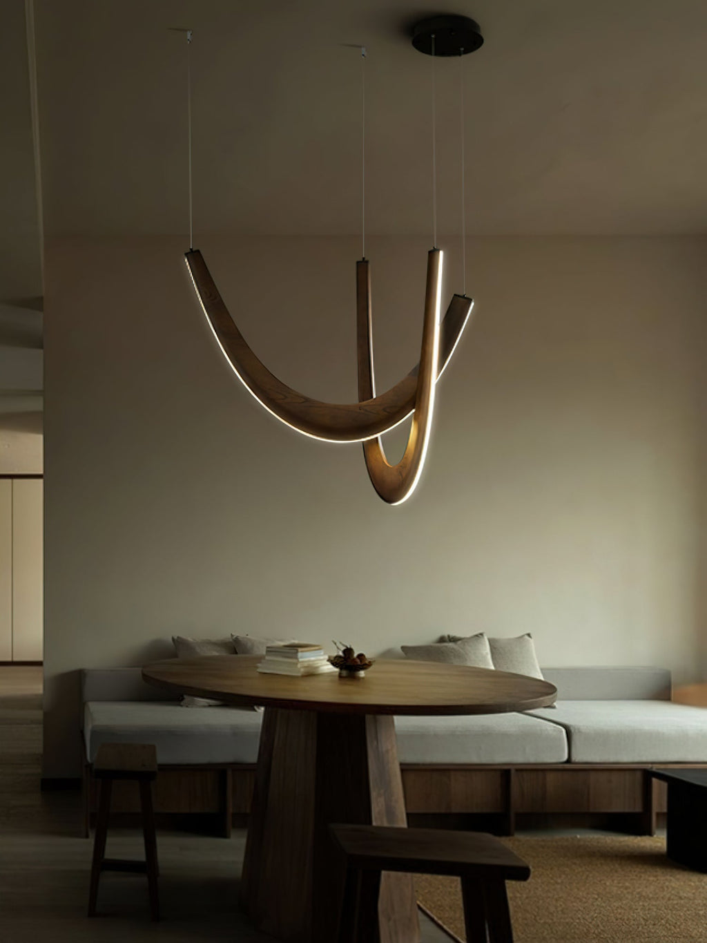 Fennora Wood Pendant Light-Moonnatur