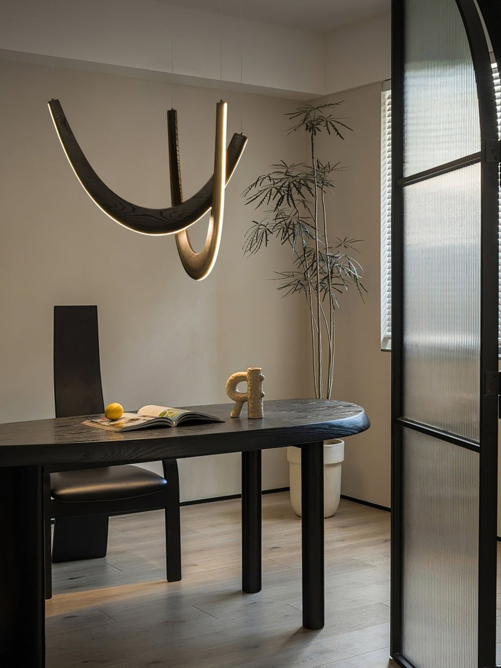 Fennora Wood Pendant Light-Moonnatur