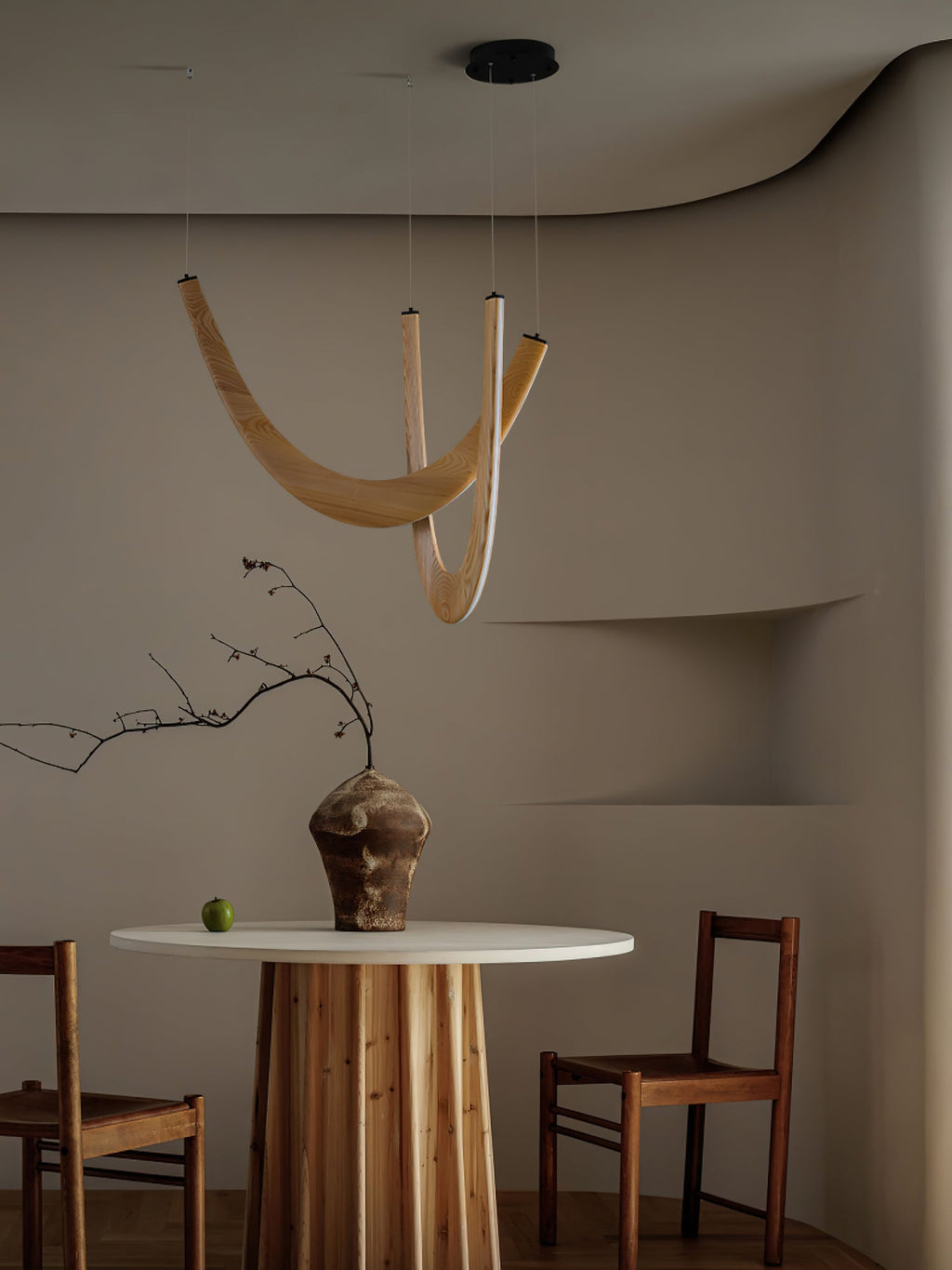 Fennora Wood Pendant Light-Moonnatur