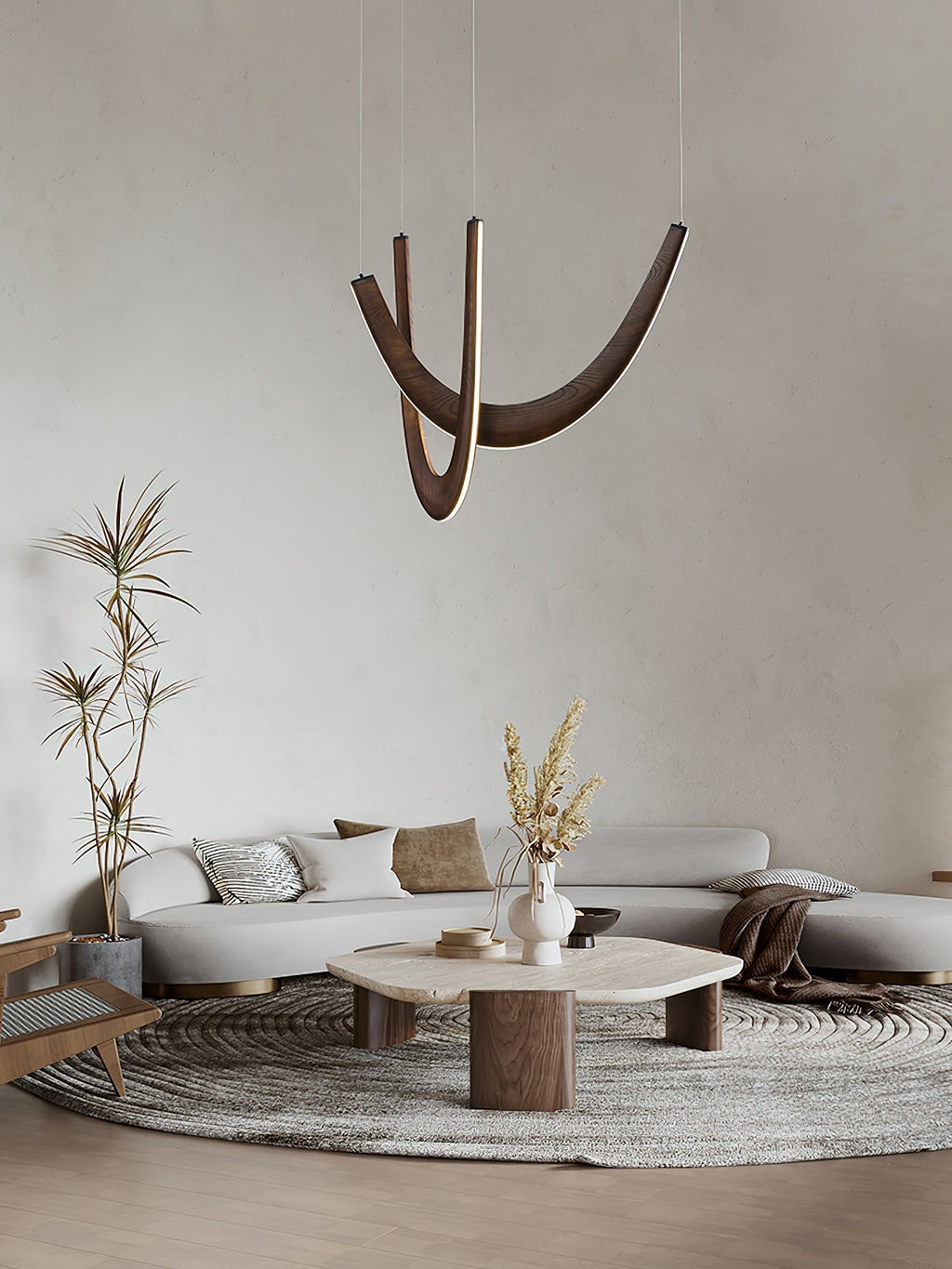 Fennora Wood Pendant Light-Moonnatur