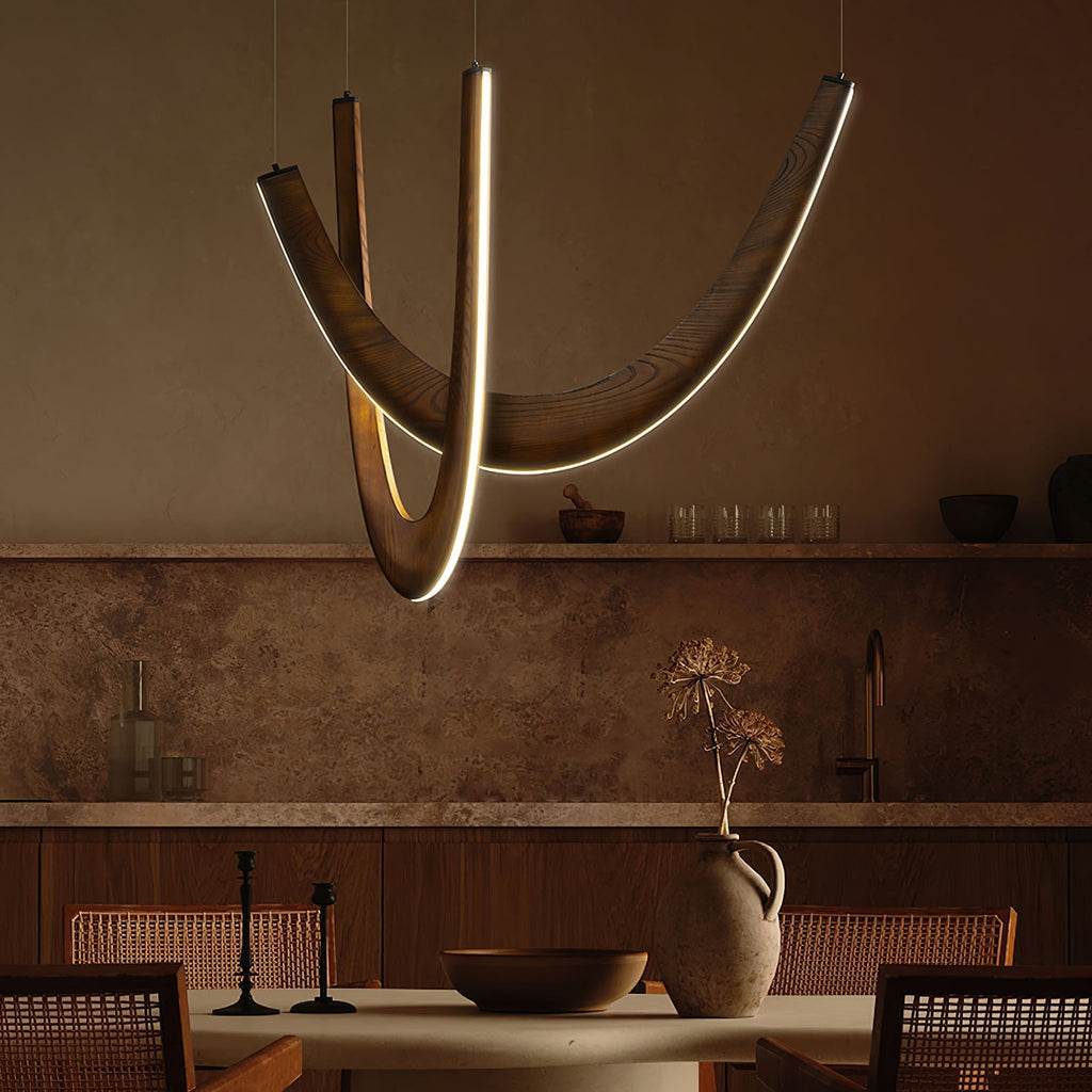 Fennora Wood Pendant Light-Moonnatur