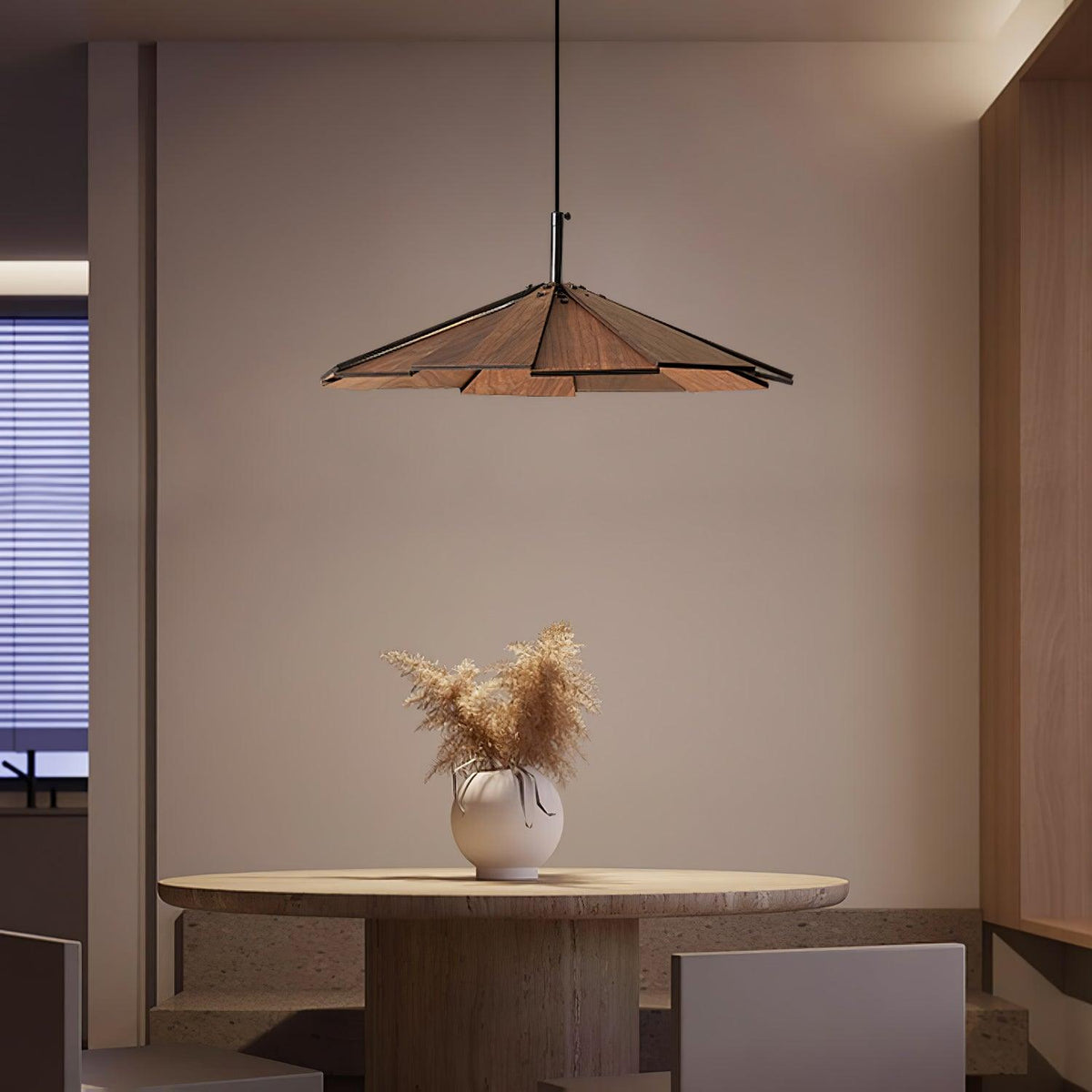 Xerenis Wood Pendant Light-Moonnatur