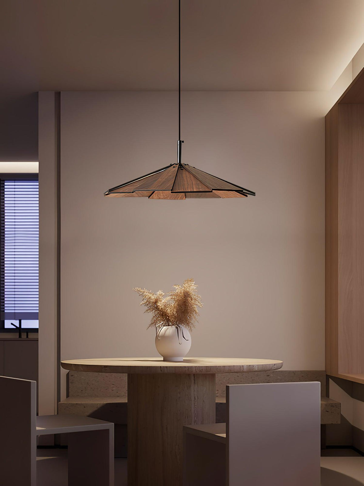 Xerenis Wood Pendant Light-Moonnatur