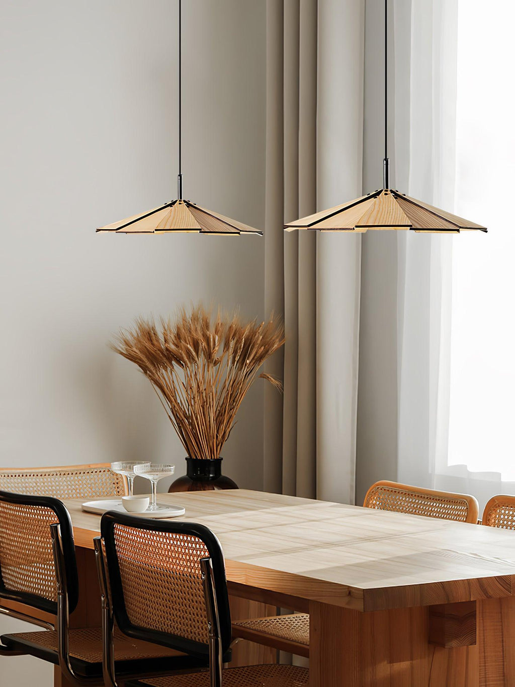 Xerenis Wood Pendant Light-Moonnatur