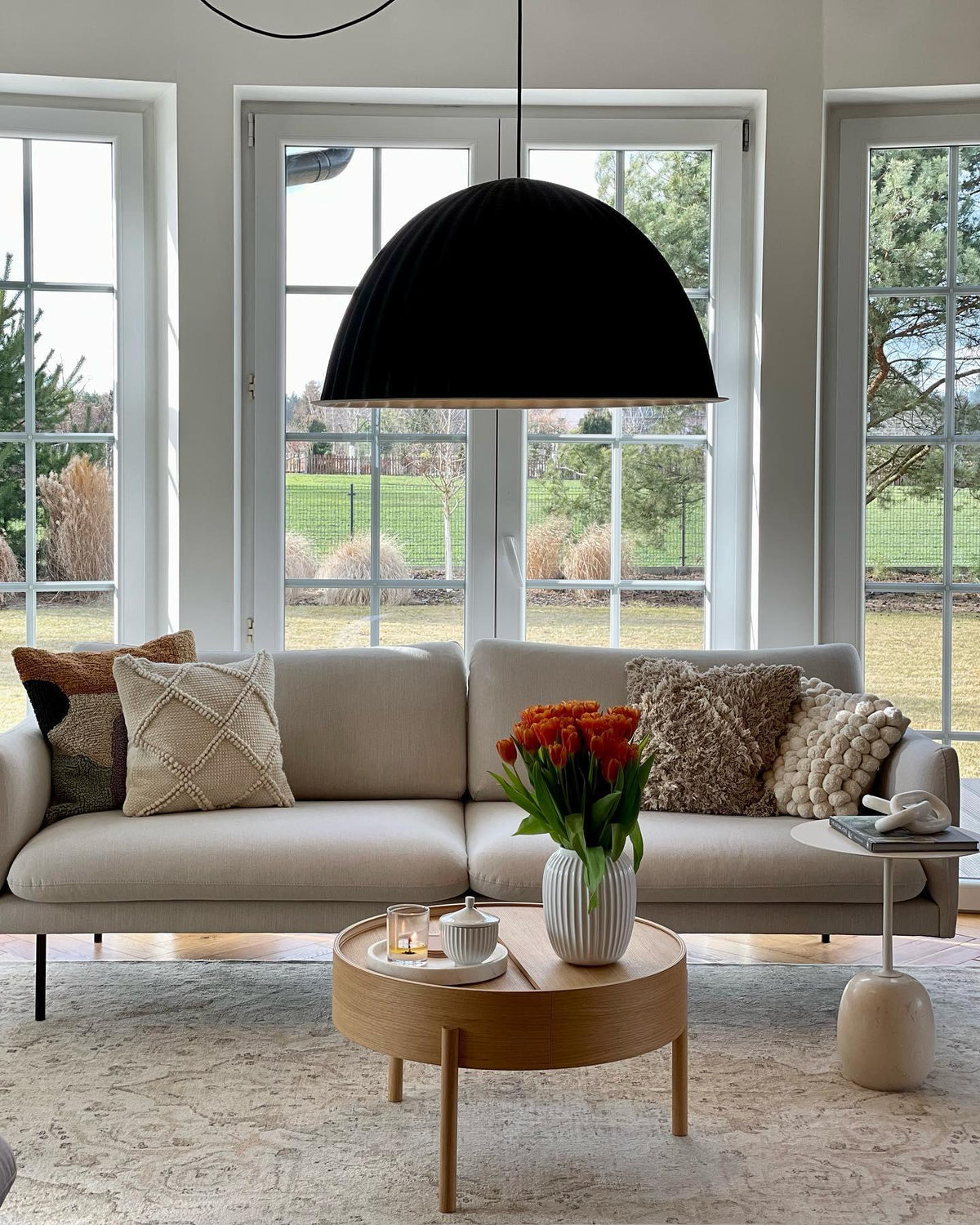 Harlis Felt Pendant Light-Moonnatur