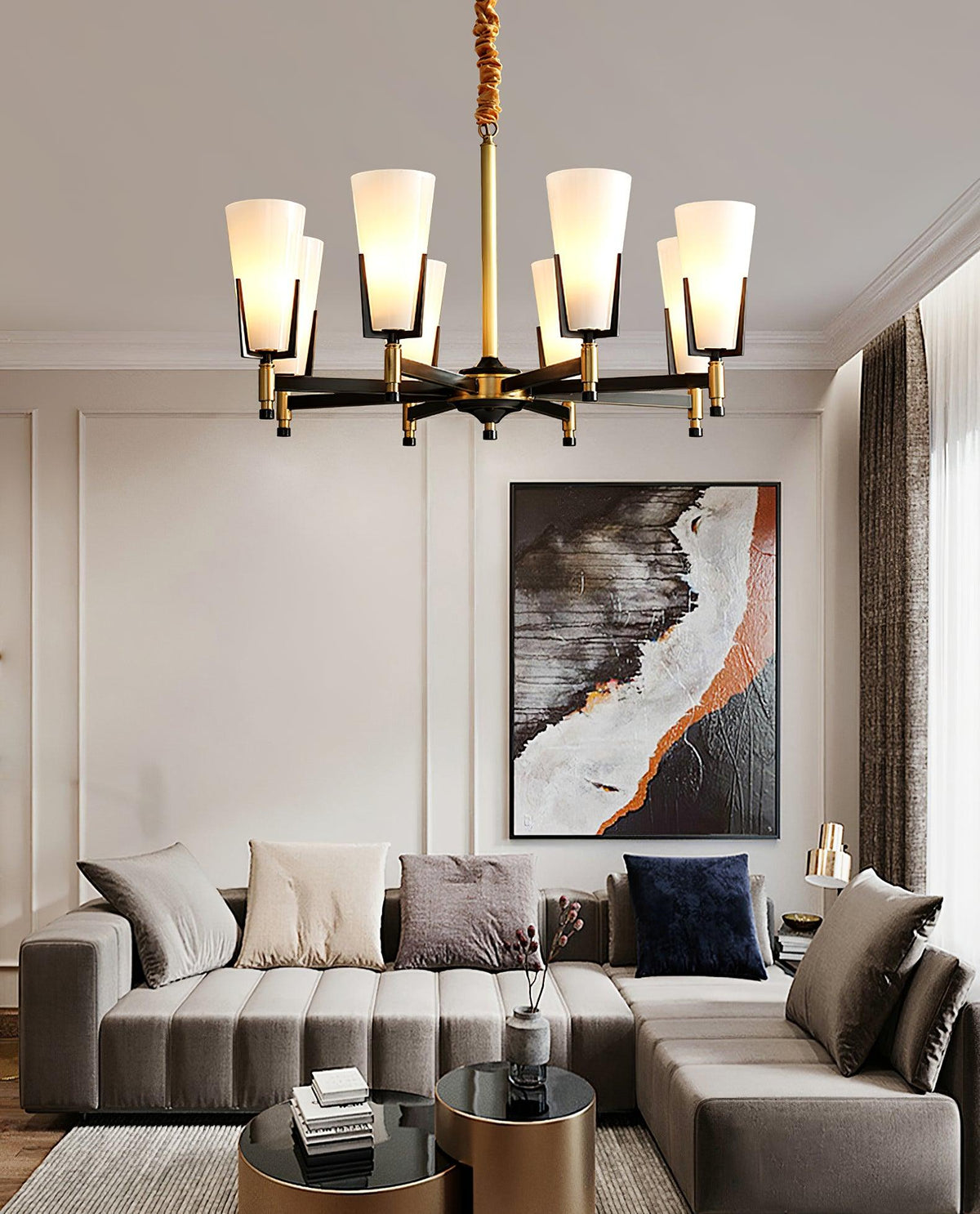 Yvenwyn Glass Chandelier-Moonnatur