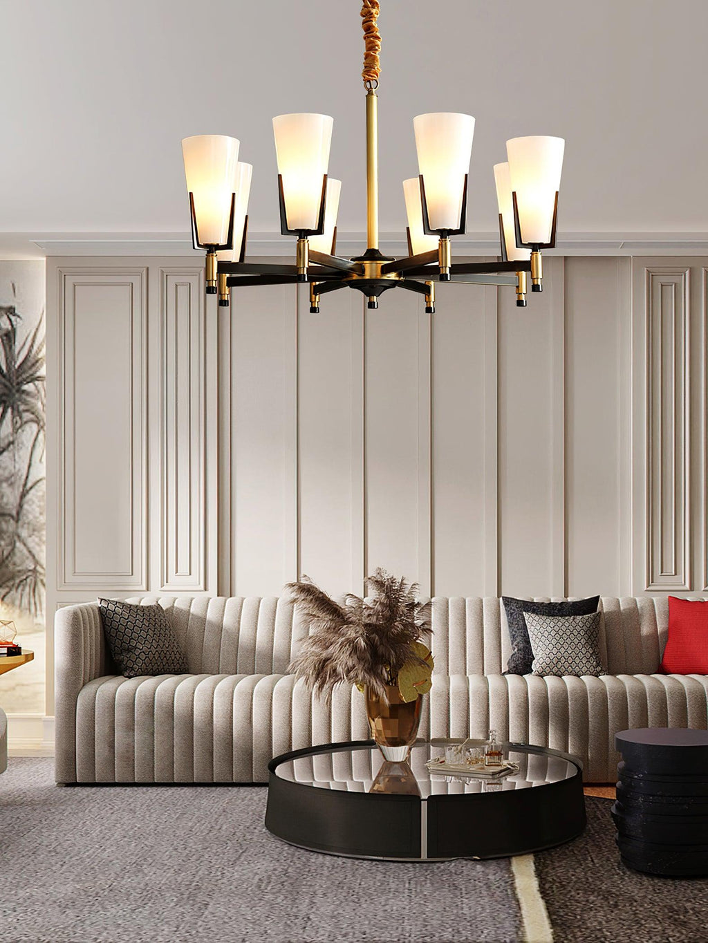 Yvenwyn Glass Chandelier-Moonnatur