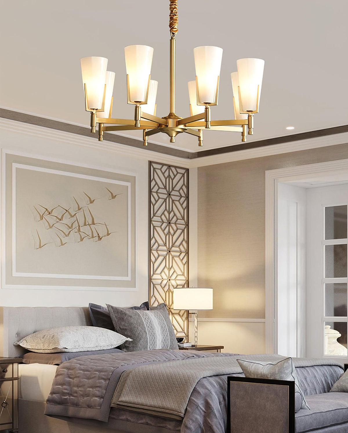 Yvenwyn Glass Chandelier-Moonnatur