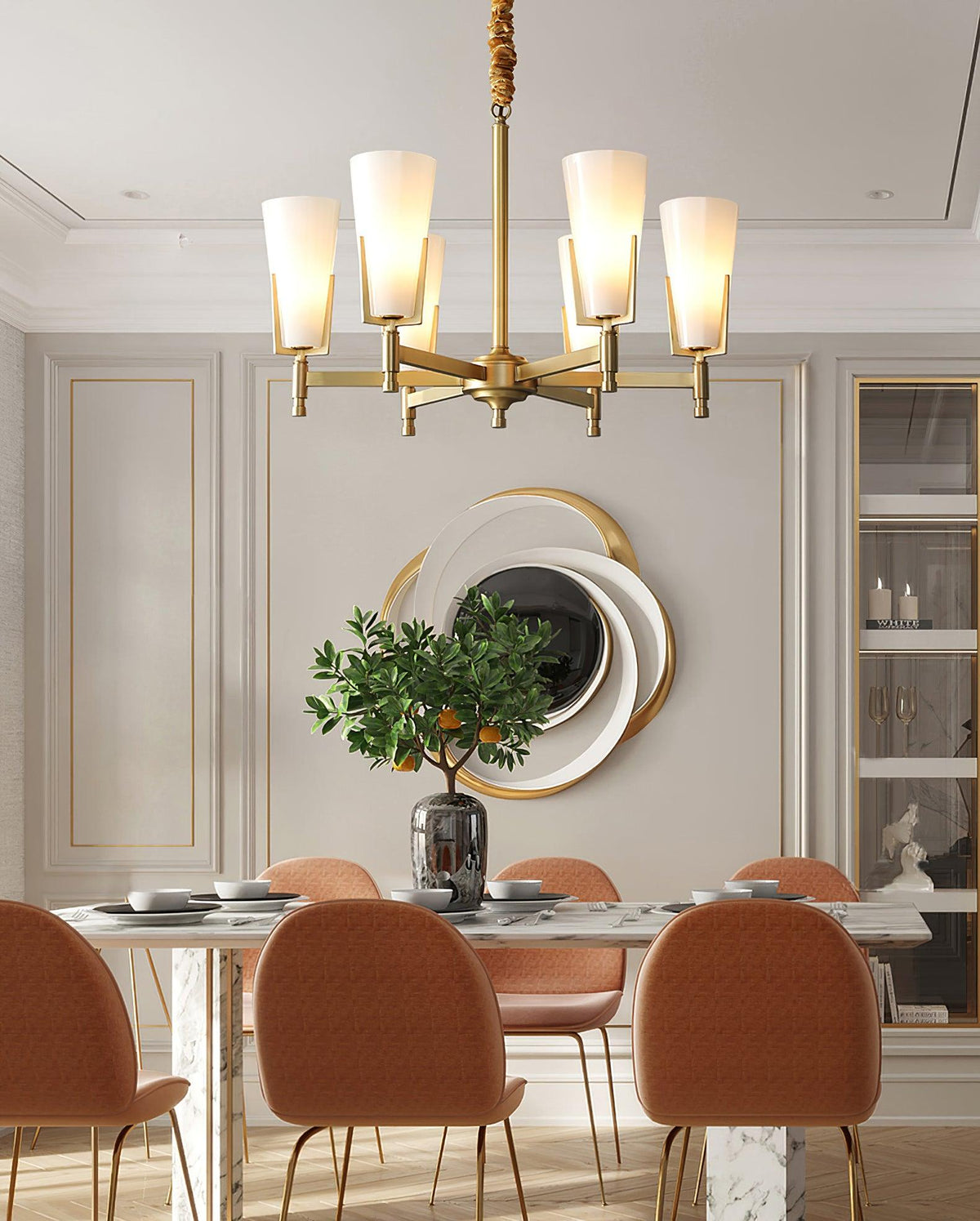 Yvenwyn Glass Chandelier-Moonnatur