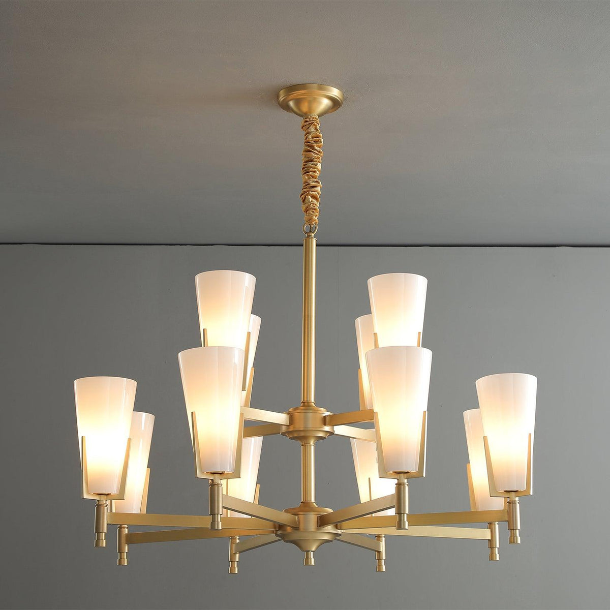 Yvenwyn Glass Chandelier-Moonnatur