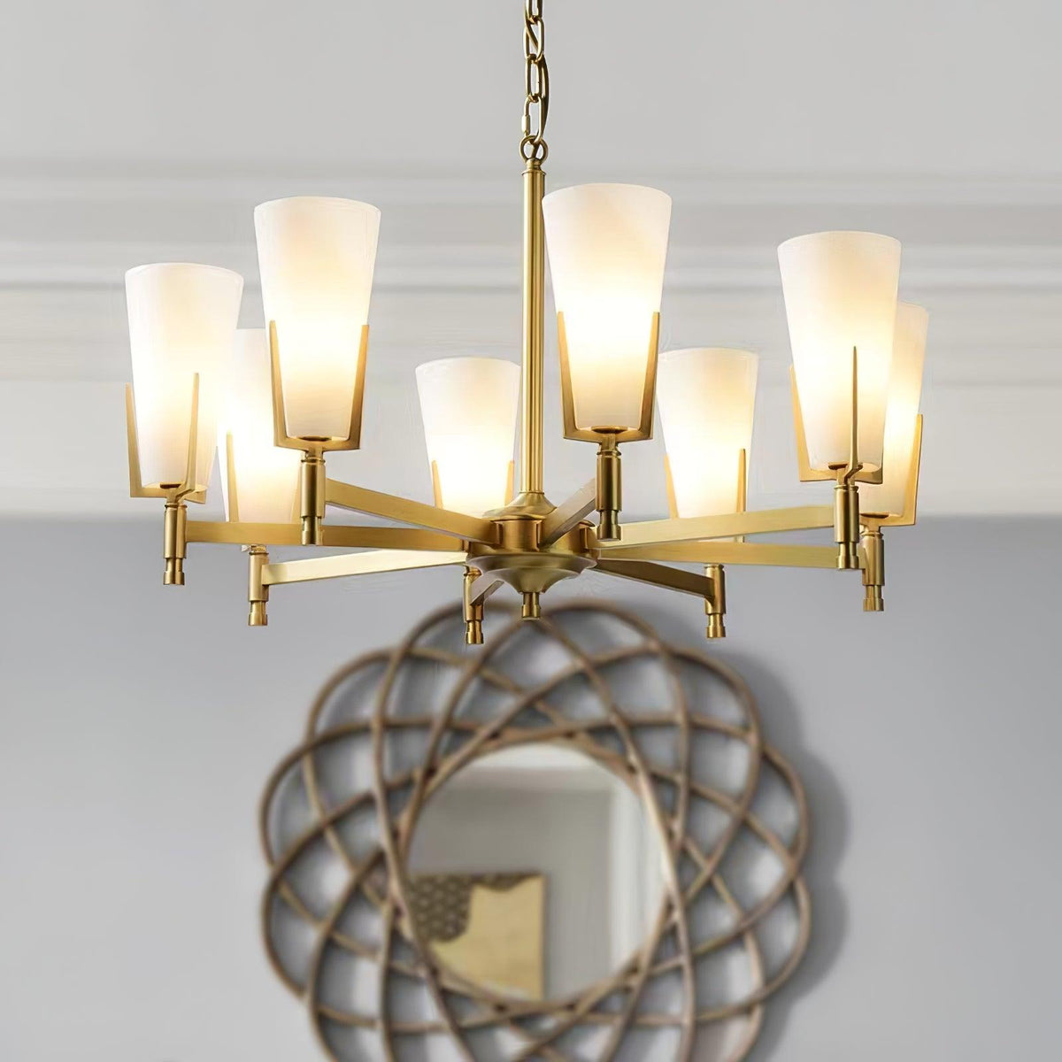 Yvenwyn Glass Chandelier-Moonnatur