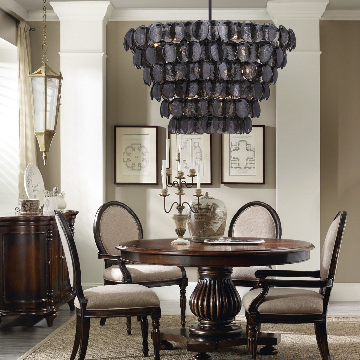 Ferrowora Glass Chandelier-Moonnatur